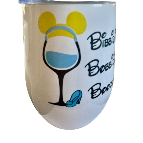 Disney Cinderella BIBBIDI BOBBIDI  BOOZE White Tumbler - Picture 2 of 5
